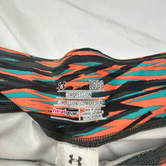 Under Armour Black and Orange Athletic Leggings - Picture 4 of 4